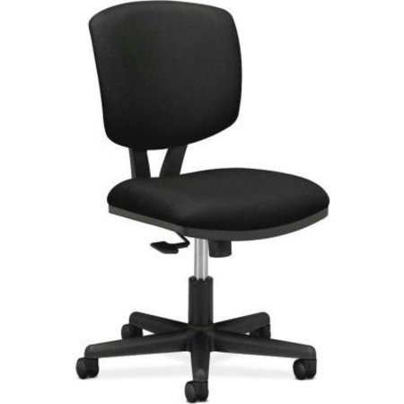 HON HON® Armless Task Chair with Synchro Tilt - Fabric - Low Back - Black - Volt Series HON5703GA10T